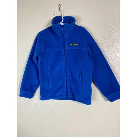 Columbia Kids Full Zip Fleece Jacket size XXS Blue Boys Girls Lightweight Fall - Picture 1 of 16